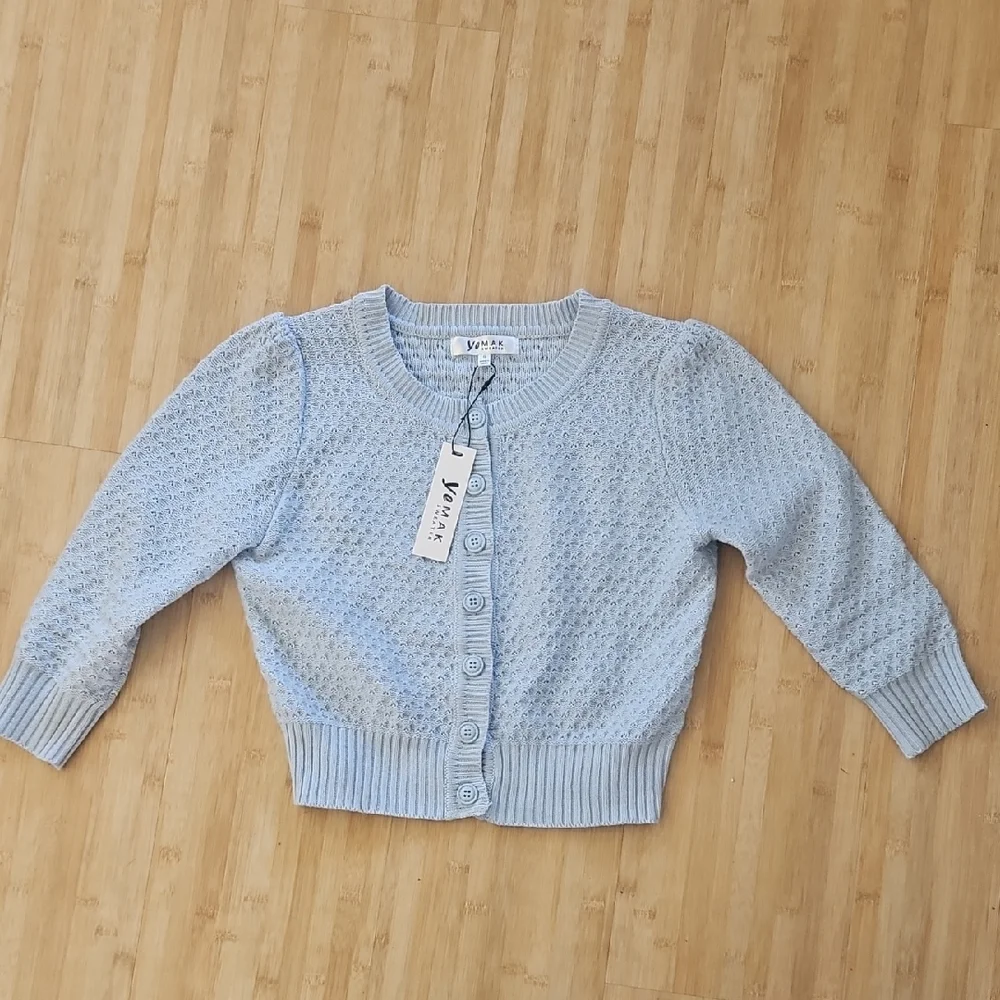 Yemak Light Blue Women's Cardigan - Picture 3 of 5